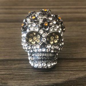 Torrid sugar skull jewel diamond ring size 9